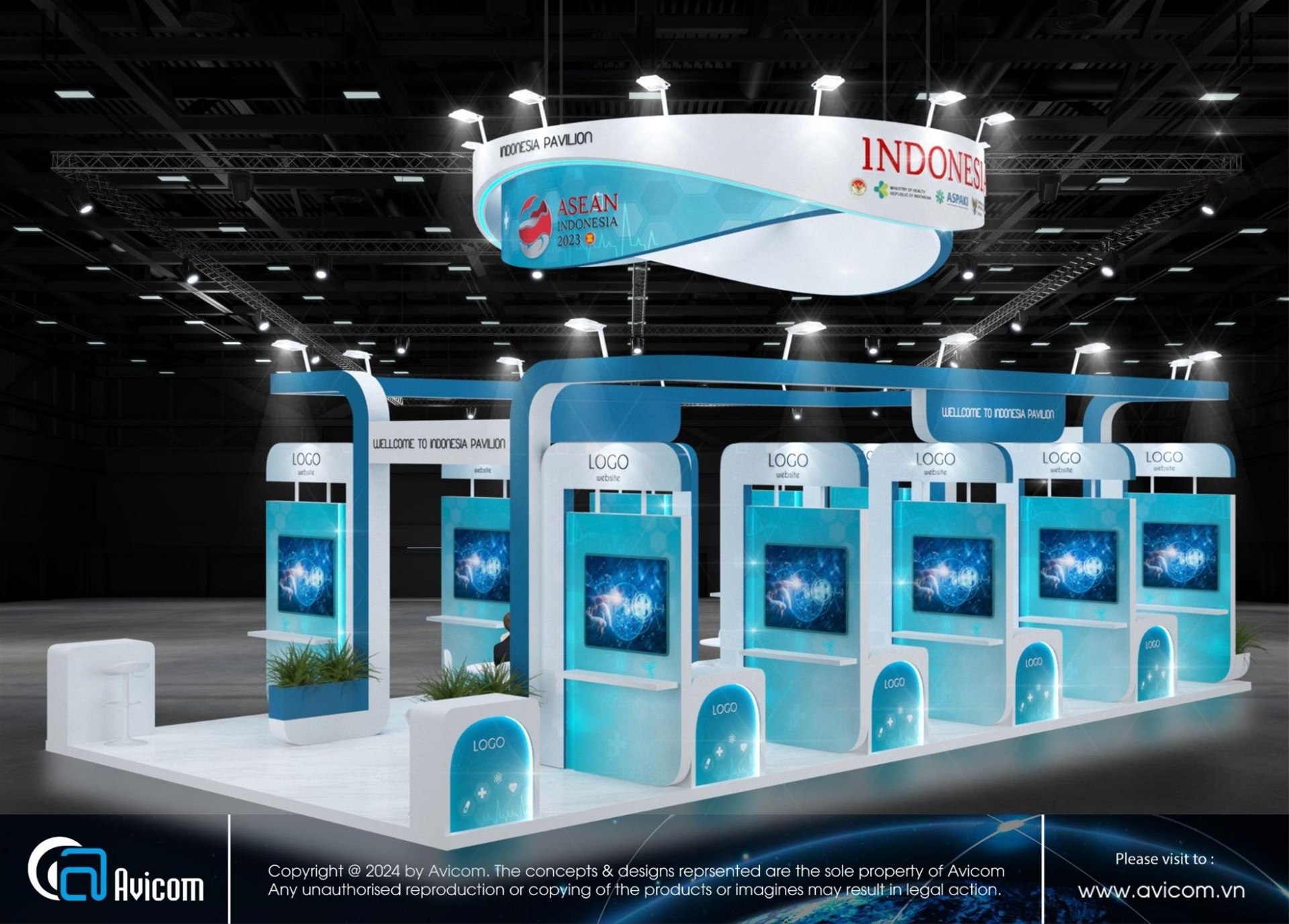 Cách Thiết Kế Tối Ưu Gian Hàng 4 Mặt Tiền Độc Đáo