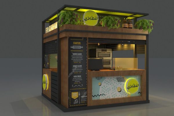 ý tưởng thiết kế gian hàng ẩm thực hội chợ đáng tham khảo&nbsp;mẫu số 6